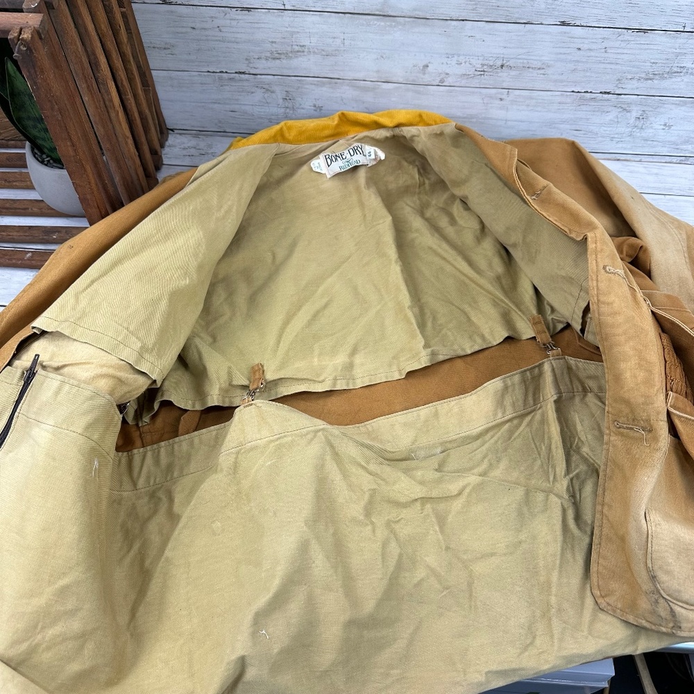 vintage 1950s duck hunting RED HEAD brown L-xl cotton 44 sportsman BONE DRY - Picture 8 of 14